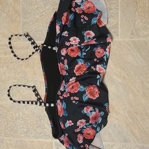 Floral black Top only large